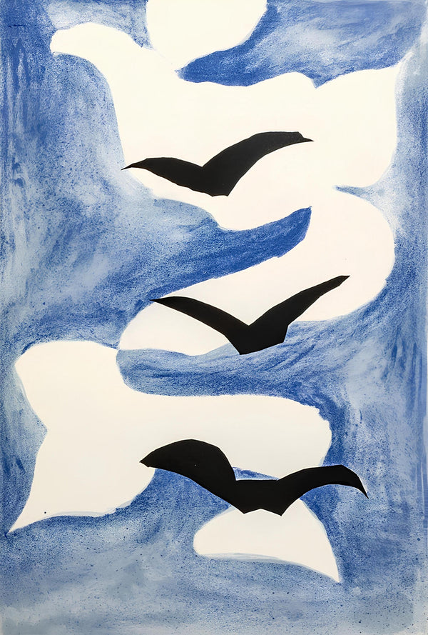 Georges Braque, Composition (Vallier 137), Résurrection de l'oiseau, Limited Edition Lithograph