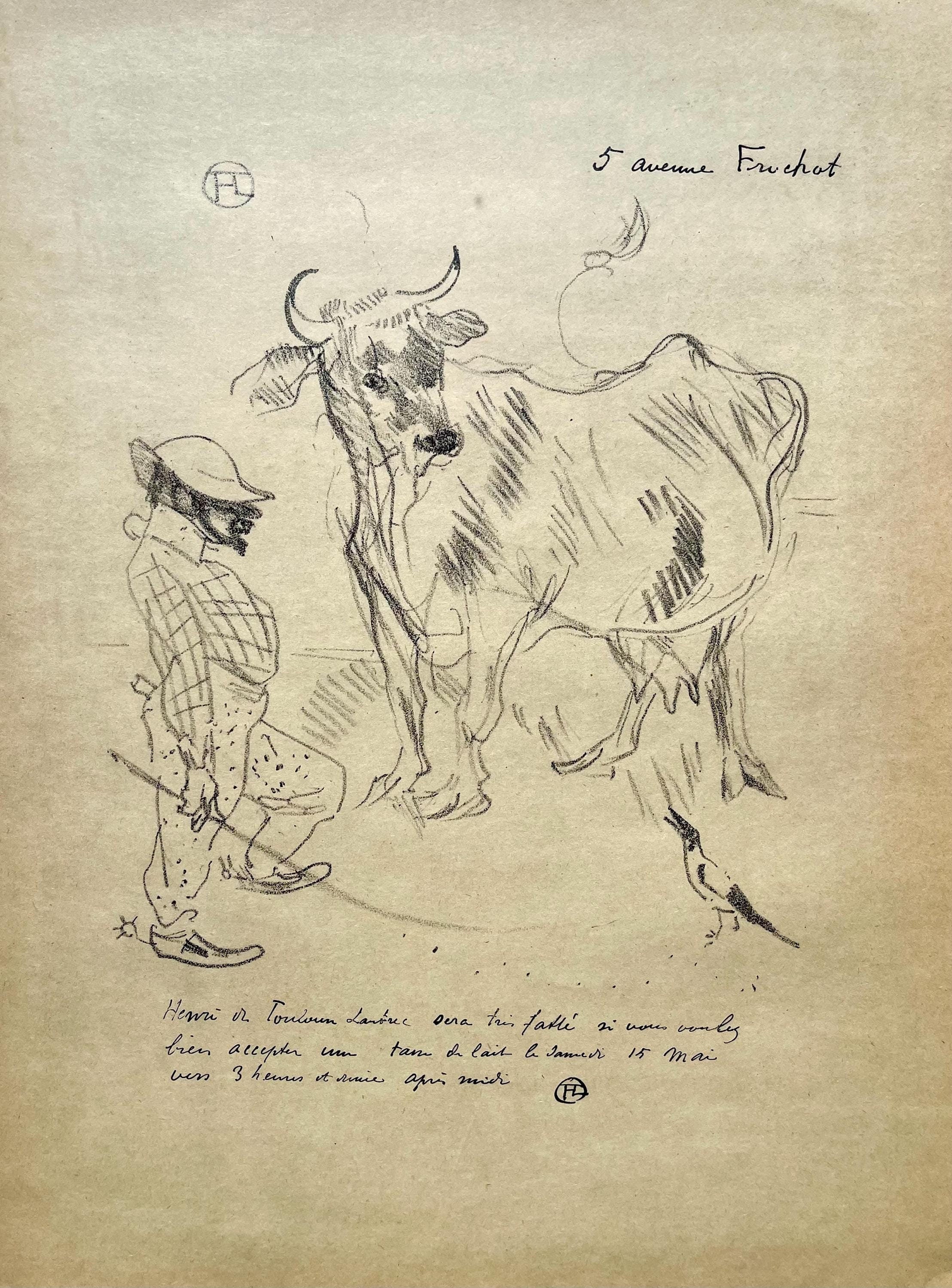 Henri de Toulouse-Lautrec, Composition, Derrière le miroir, Limited Edition Lithograph