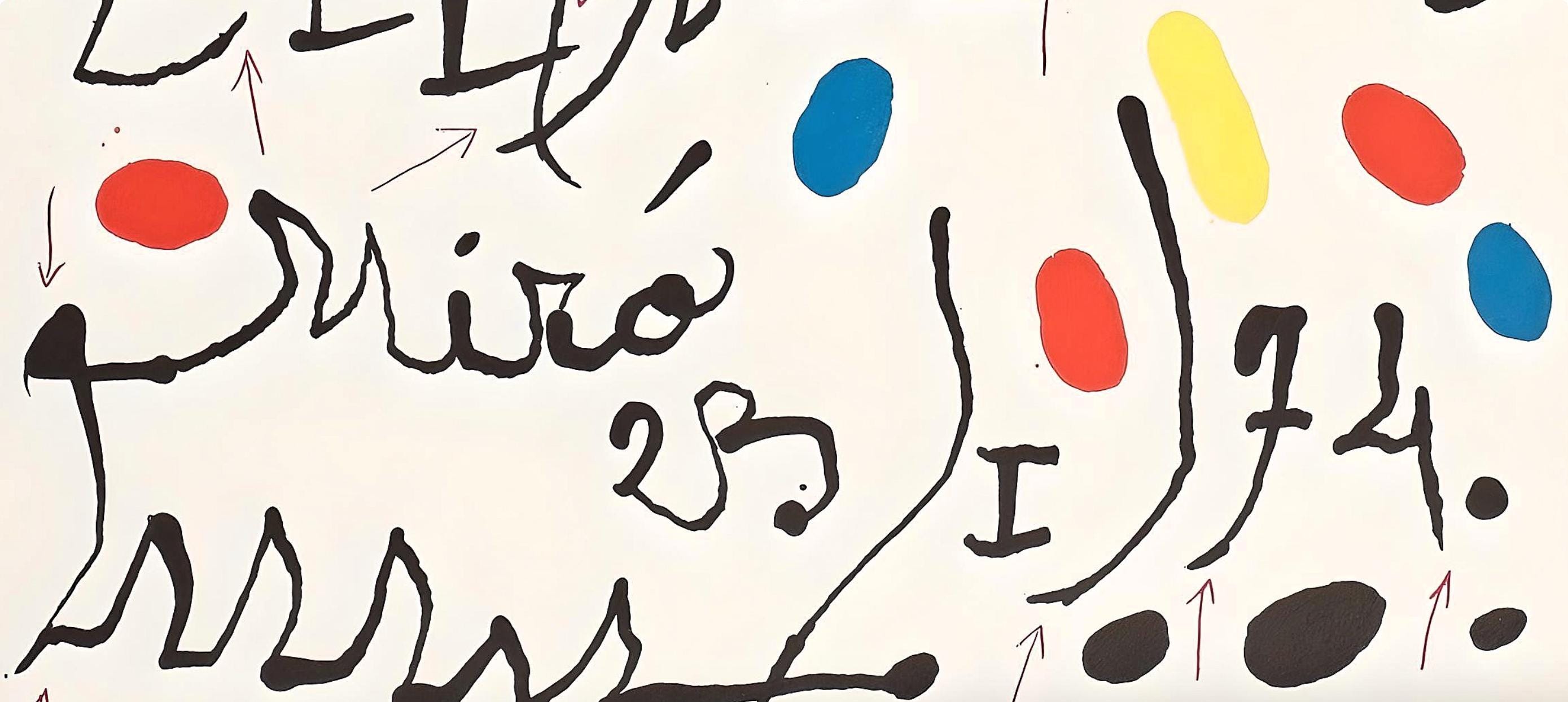 Joan Miró, Poême pour Dorothea Tanning, XXe siècle, Limited Edition Lithograph