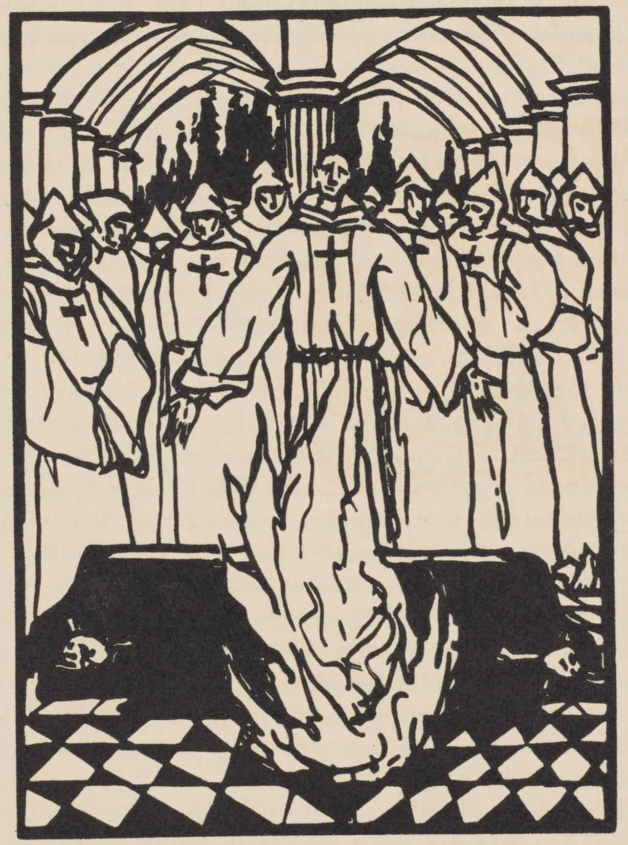 Émile Bernard, Composition (Morane, No. 100), Les Petites Fleurs de St. Françoise, Limited Edition Woodcut