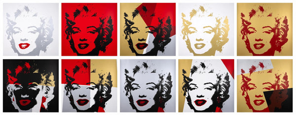 Andy Warhol, Golden Marilyn Monroe, Suite of Ten, Official Edition, Sunday B. Morning, Silkscreens