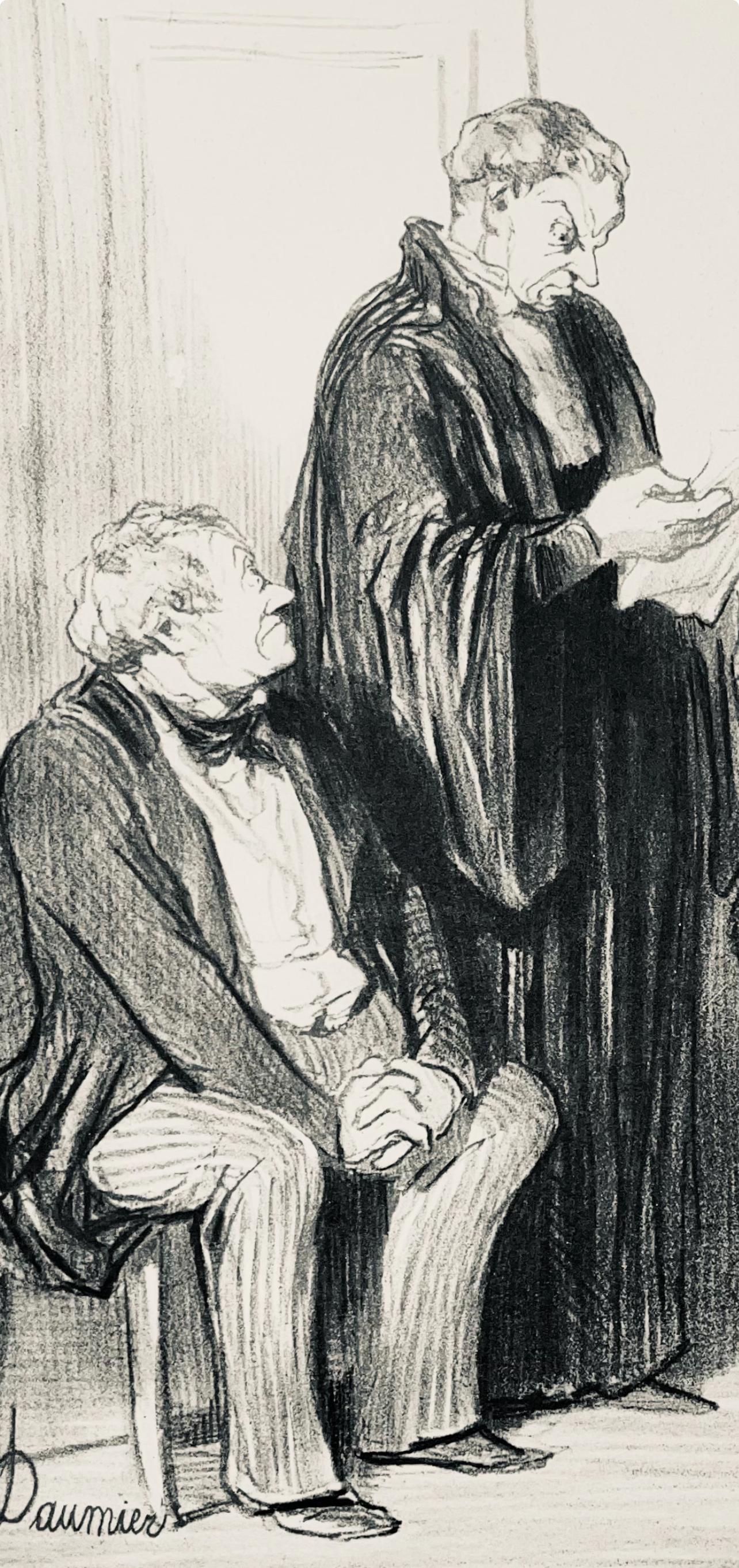 Honoré Daumier, Composition, Honoré Daumier, Law and Justice, Limited Edition Lithograph