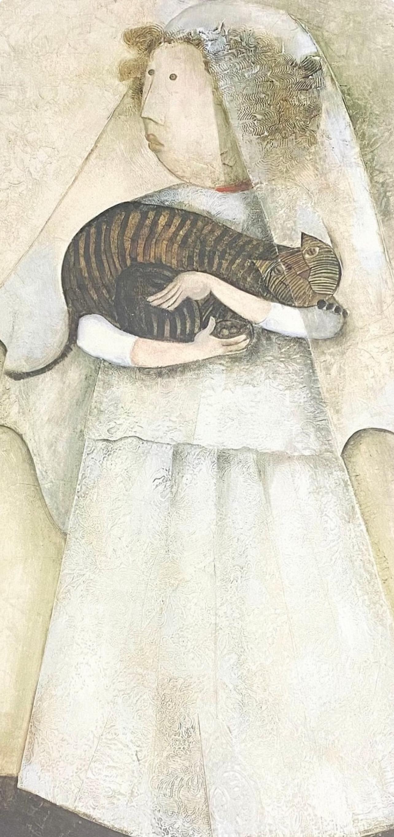 Graciela Rodo Boulanger, Le chat de la Mariee, Original Edition Offset Lithograph