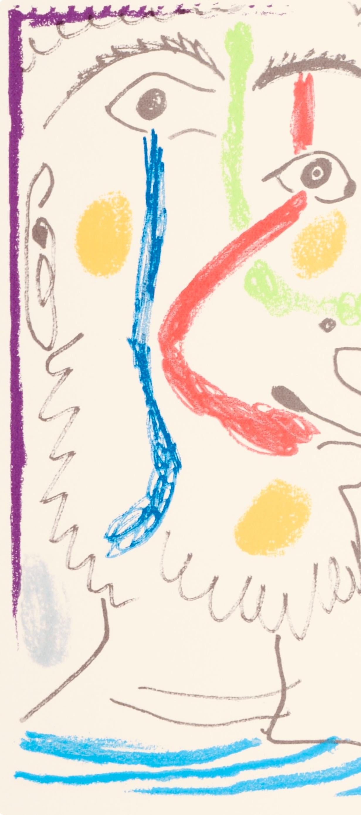 Pablo Picasso, Composition, Le Goût du Bonheur (Cramer 148; Bloch 2013), Limited Edition Mixed Media Lithograph