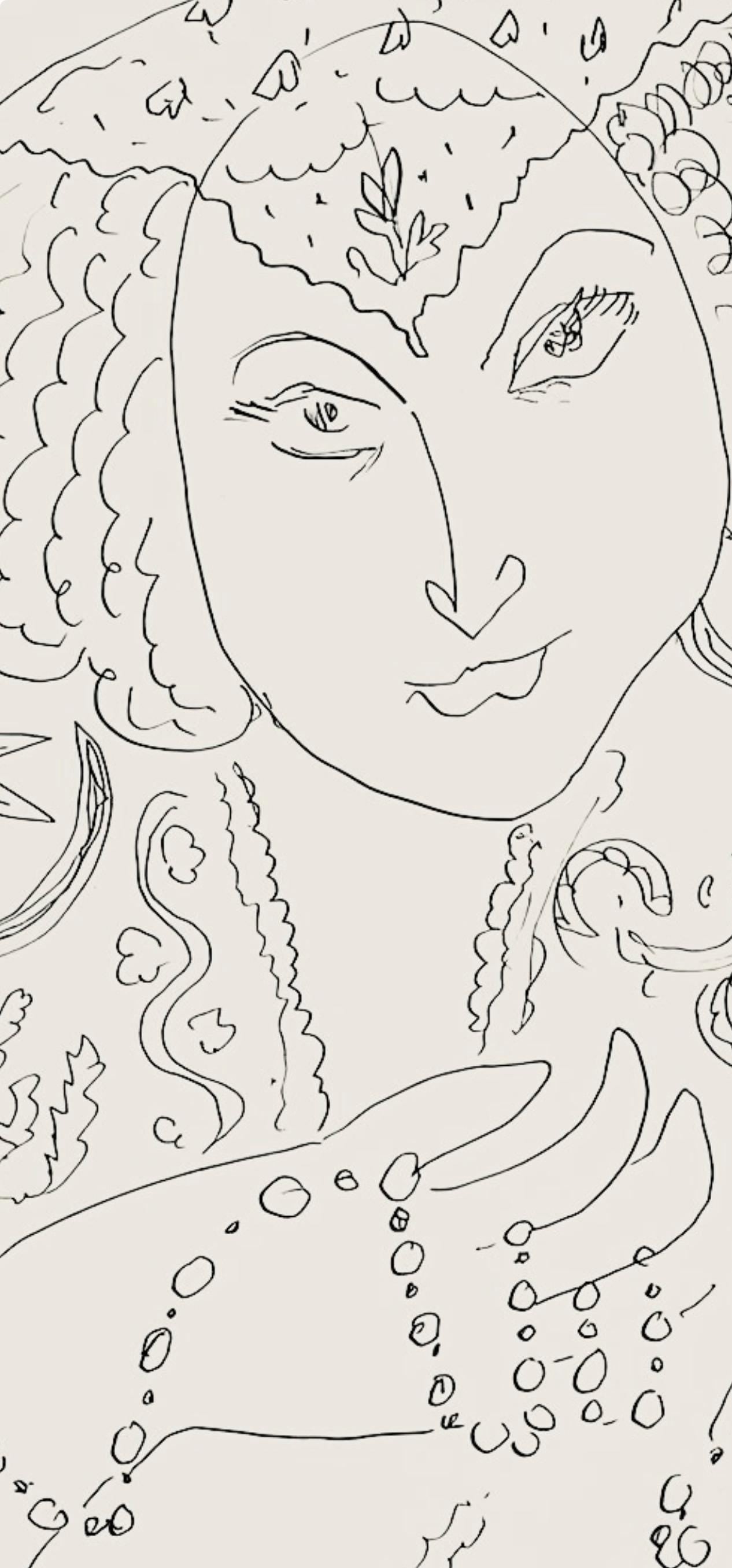 Henri Matisse, Série I, var. 7 (Duthuit 9), Henri Matisse, Dessins, Thèmes et variations, Limited Edition Lithograph