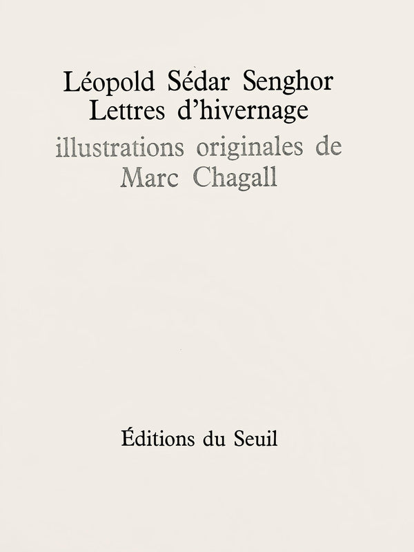 Marc Chagall, Composition, Lettres d'hivernage, Limited Edition Lithograph