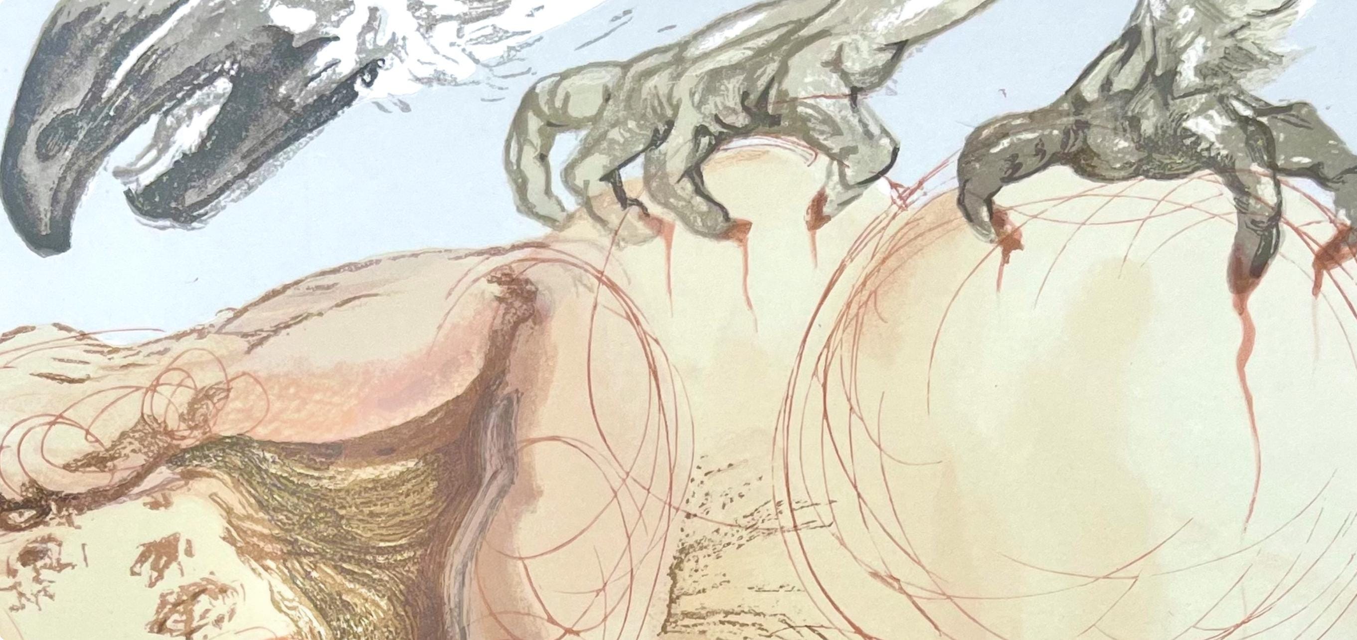 Salvador Dali, Fegefeuer IX (Field 189-200; Michler/Löpsinger 1039-1138), Die Göttliche Komödie, Signed, Limited Edition Woodcut