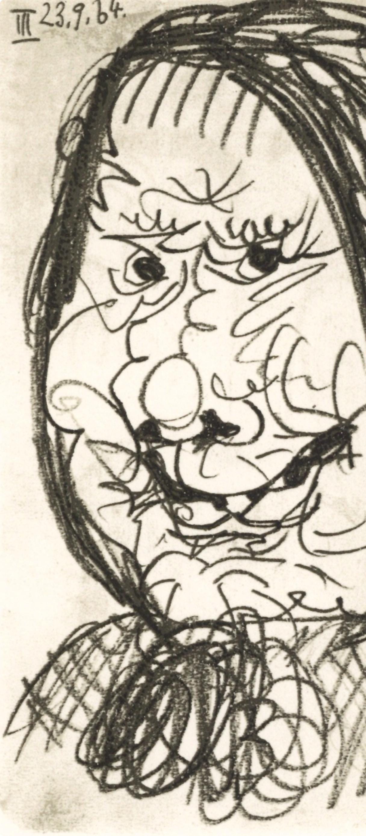 Pablo Picasso, Composition, Le Goût du Bonheur (Cramer 148; Bloch 2013), Limited Edition Mixed Media Lithograph