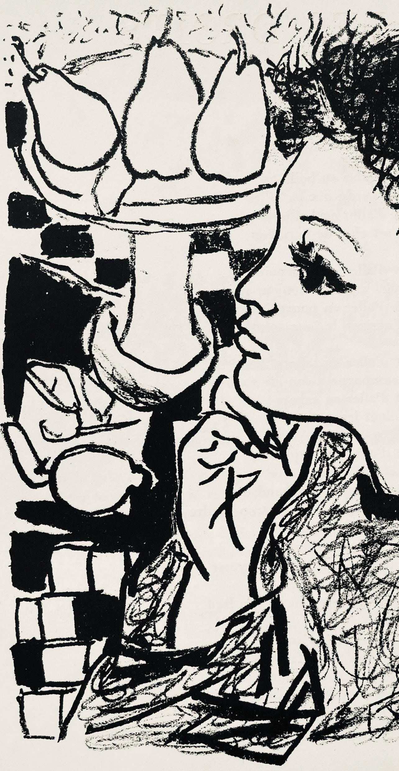 André Marchand, Composition, pierre ã feu provence noire, Limited Edition Lithograph