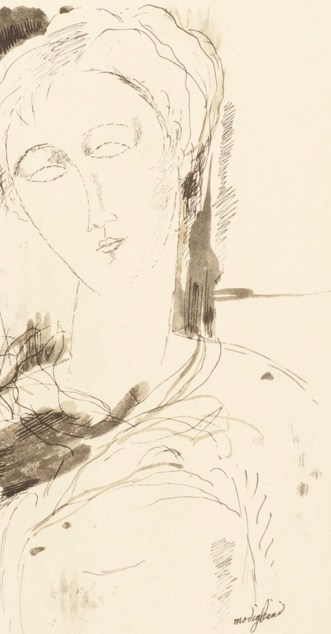 Amedeo Modigliani, Portrait, Douze Contemporains, Limited Edition Lithograph