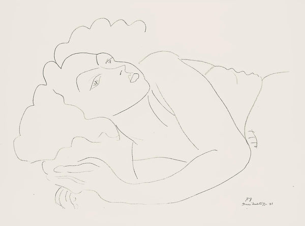 Henri Matisse, Série F, var. 8 (Duthuit 9), Henri Matisse, Dessins, Thèmes et variations, Limited Edition Lithograph