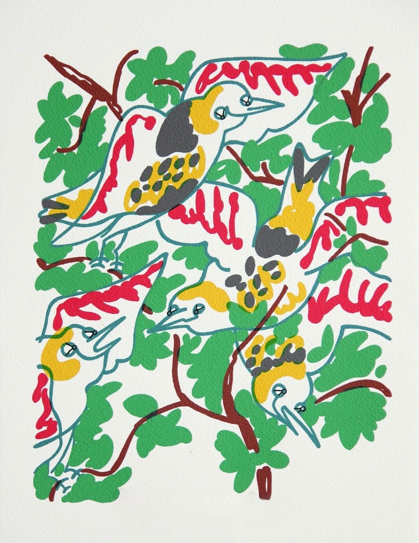 Charles Lapicque, Le chant des oiseaux, Souvenirs et portraits d'artistes, Limited Edition Lithograph