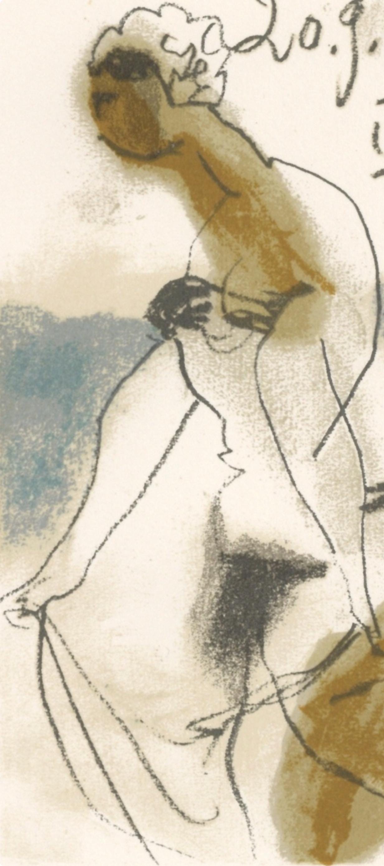 Pablo Picasso, Composition, Le Goût du Bonheur (Cramer 148; Bloch 2013), Limited Edition Mixed Media Lithograph