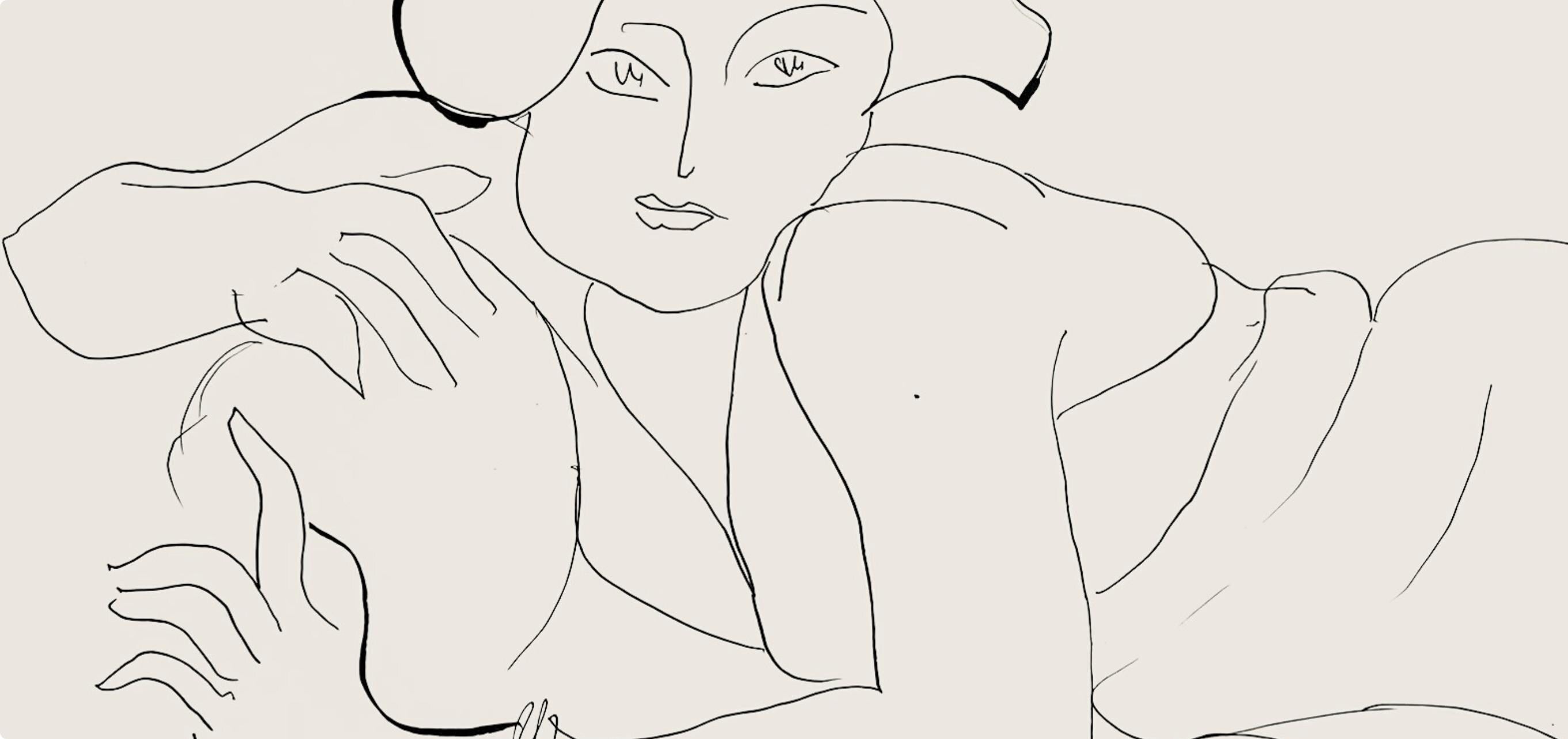 Henri Matisse, Série D, var. 4 (Duthuit 9), Henri Matisse, Dessins, Thèmes et variations, Limited Edition Lithograph