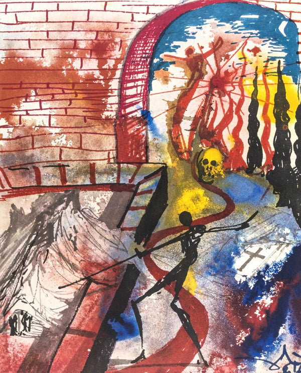 Salvador Dali, Composition (Michler/Löpsinger 1601), Romeo e Giulietta, Limited Edition Lithograph and Silkscreen