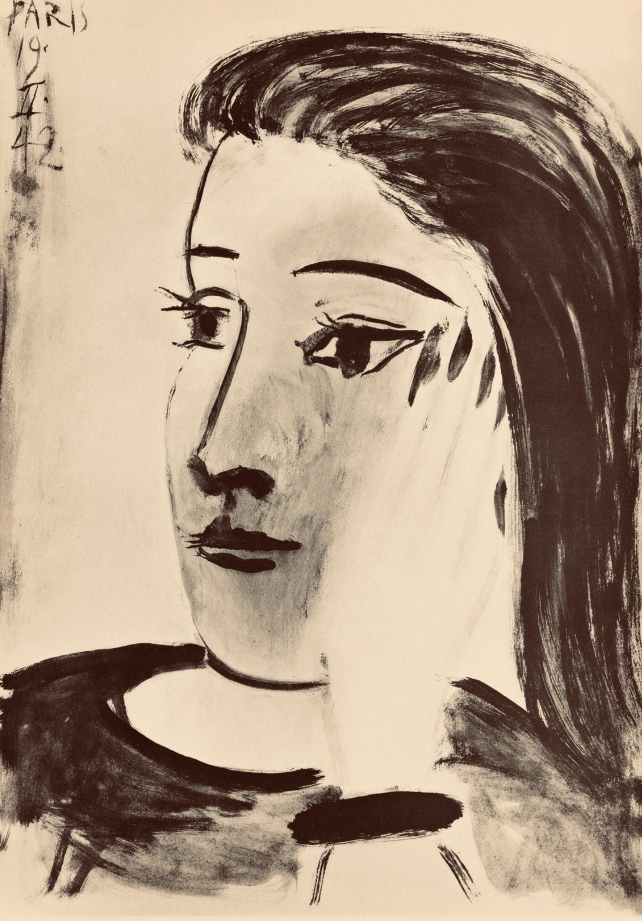 Pablo Picasso, Composition, Carnet de dessins de Picasso, Cahiers d’Art, Limited Edition Lithograph