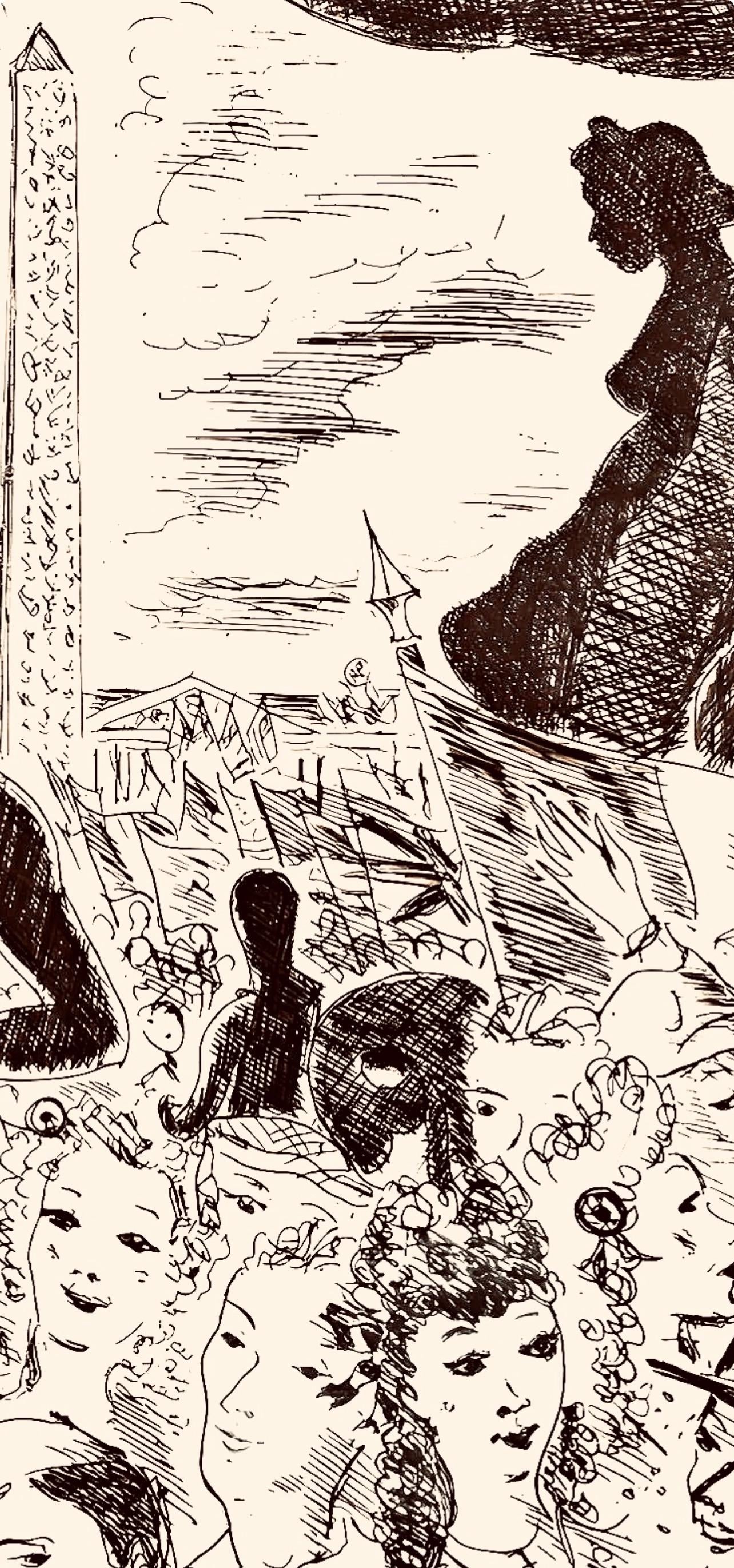 André Dignimont, Composition, Jours de gloire, Histoire de la libération de Paris, Limited Edition Etching