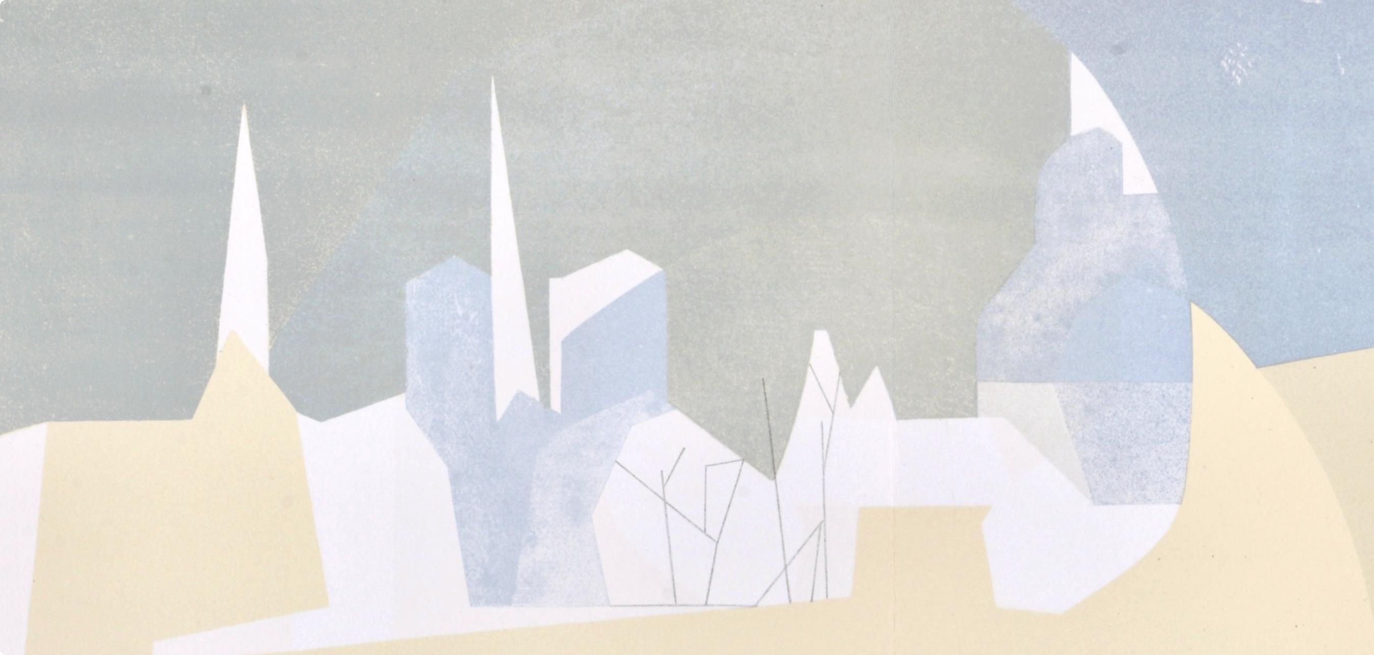 André Beaudin, Ville et paquebot, Regards sur Paris, Limited Edition Lithograph