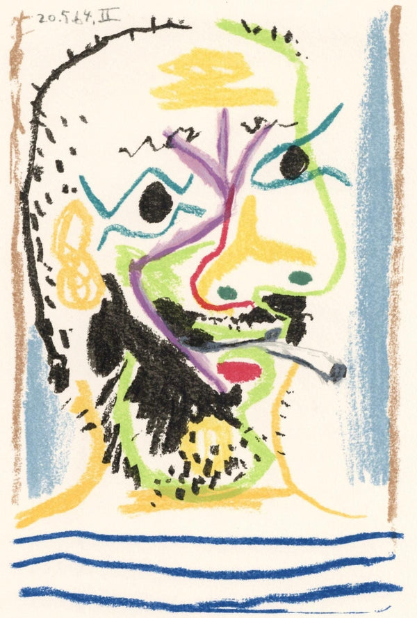 Pablo Picasso, Composition, Le Goût du Bonheur (Cramer 148; Bloch 2013), Limited Edition Mixed Media Lithograph