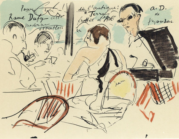 André Dunoyer de Segonzac, Composition, Lettre à mon peintre Raoul Dufy, Limited Edition Lithograph
