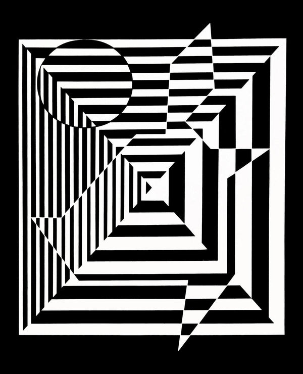 Victor Vasarely, Composition, Linéaires, Limited Edition Héliogravure