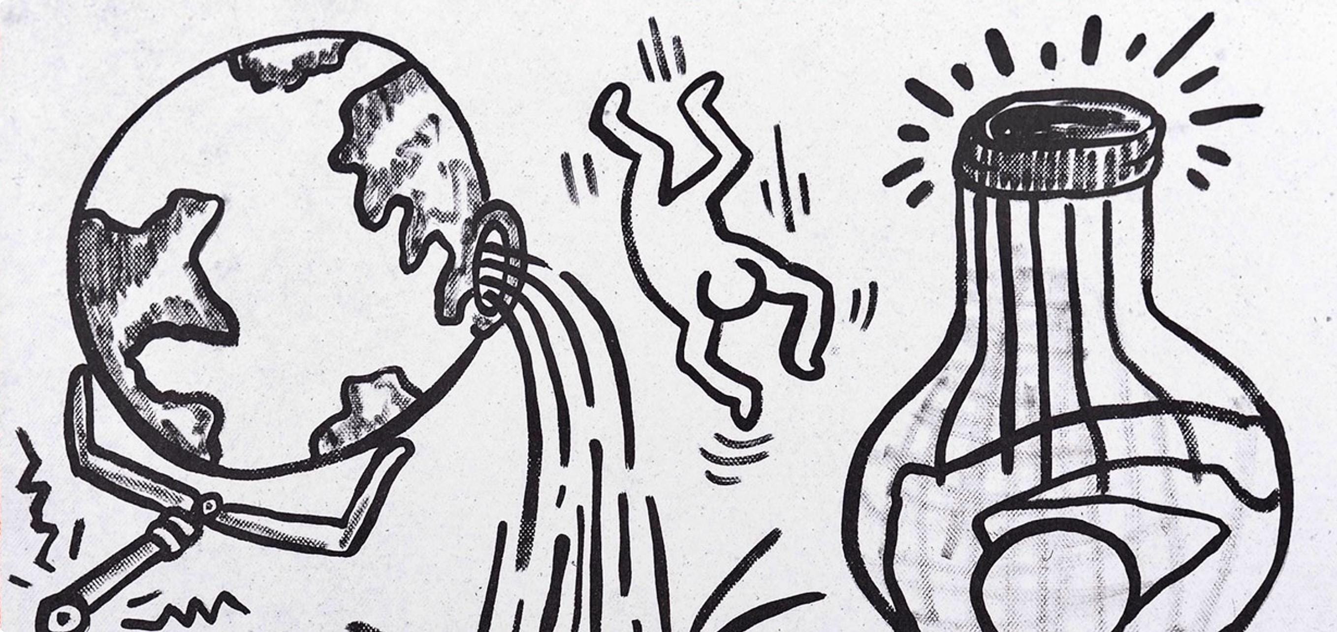 Keith Haring, Composition, Against All Odds, Limited Edition Lithograph