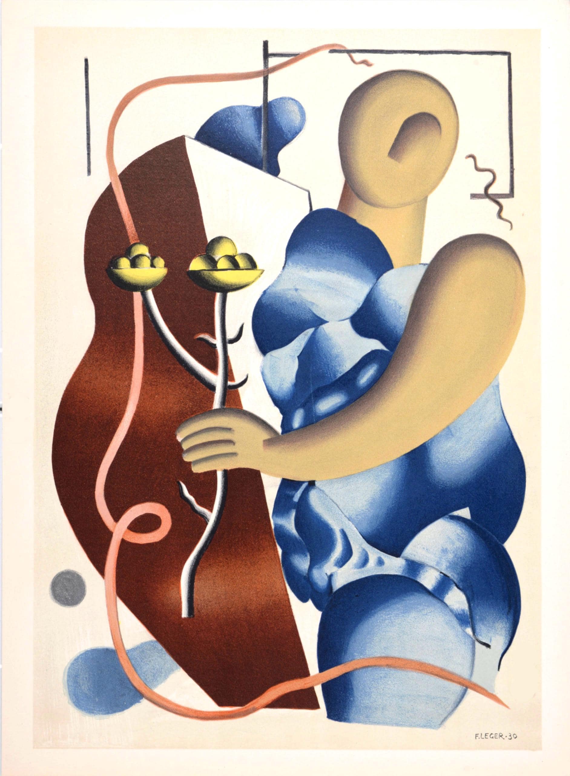 Fernand Léger, Composition, Derrière le miroir, Limited Edition Lithograph