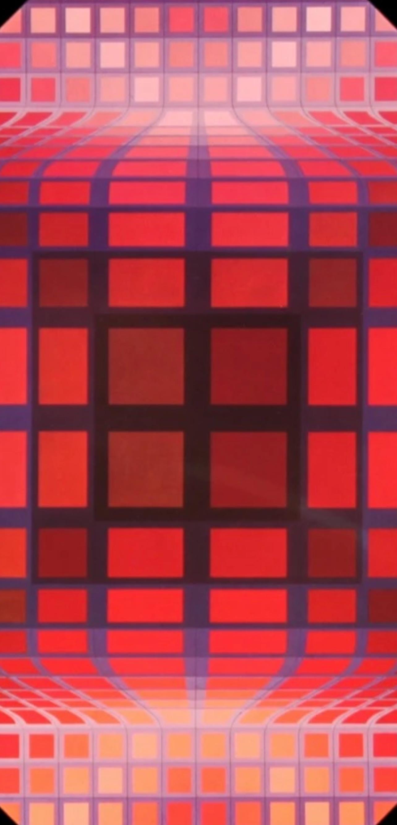 Victor Vasarely, Composition, Damier, Limited Edition Héliogravure