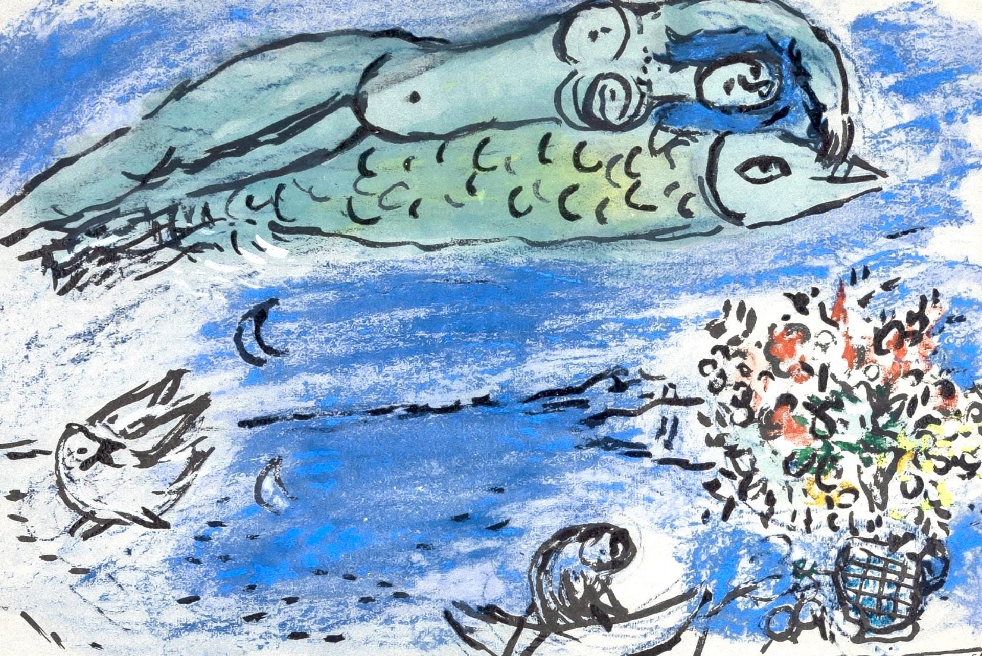Marc Chagall, Composition, Couleur amour, Limited Edition Lithograph