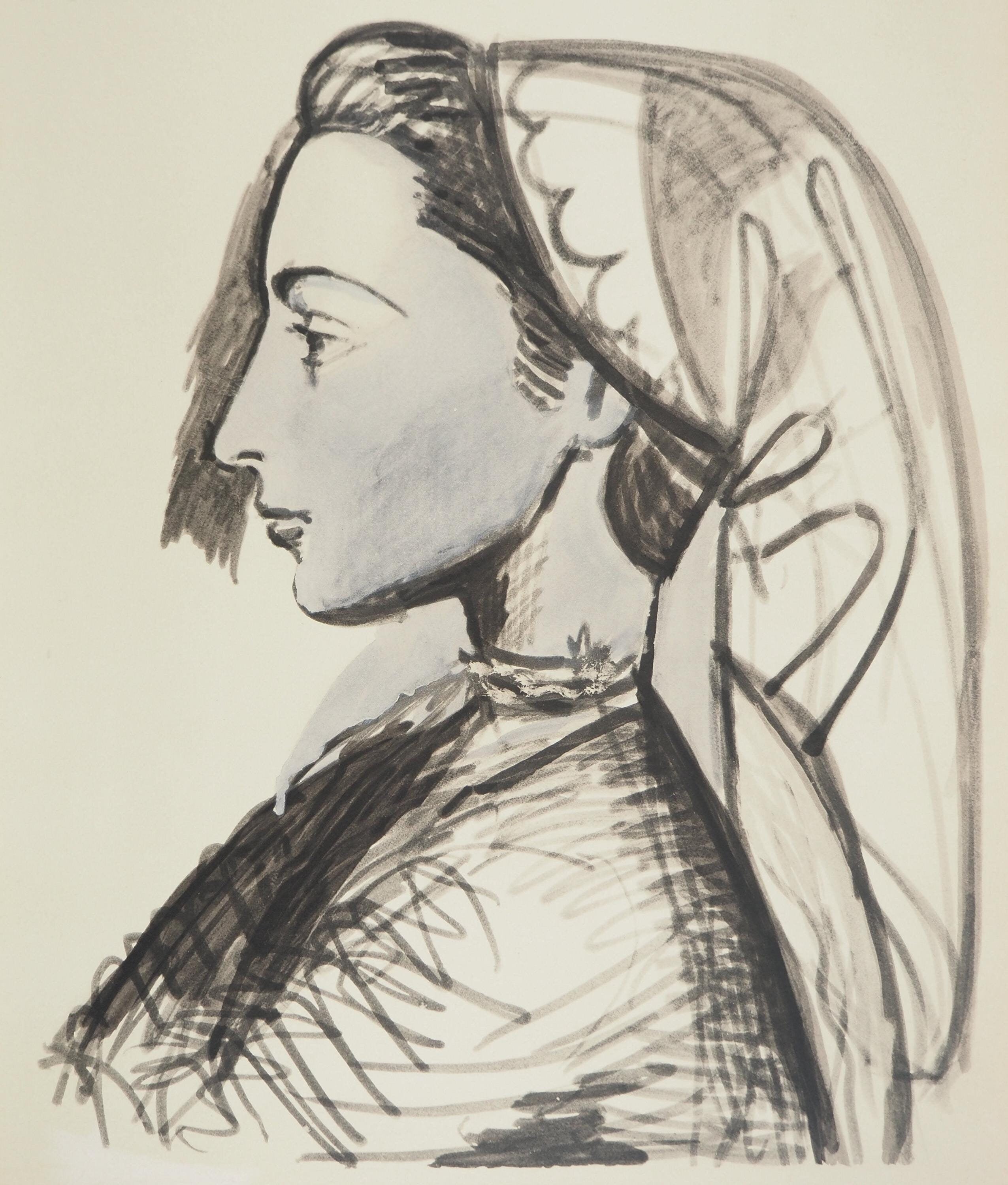 Pablo Picasso, Composition (Orozco 238), Picasso, La flûte double, Limited Edition Lithograph