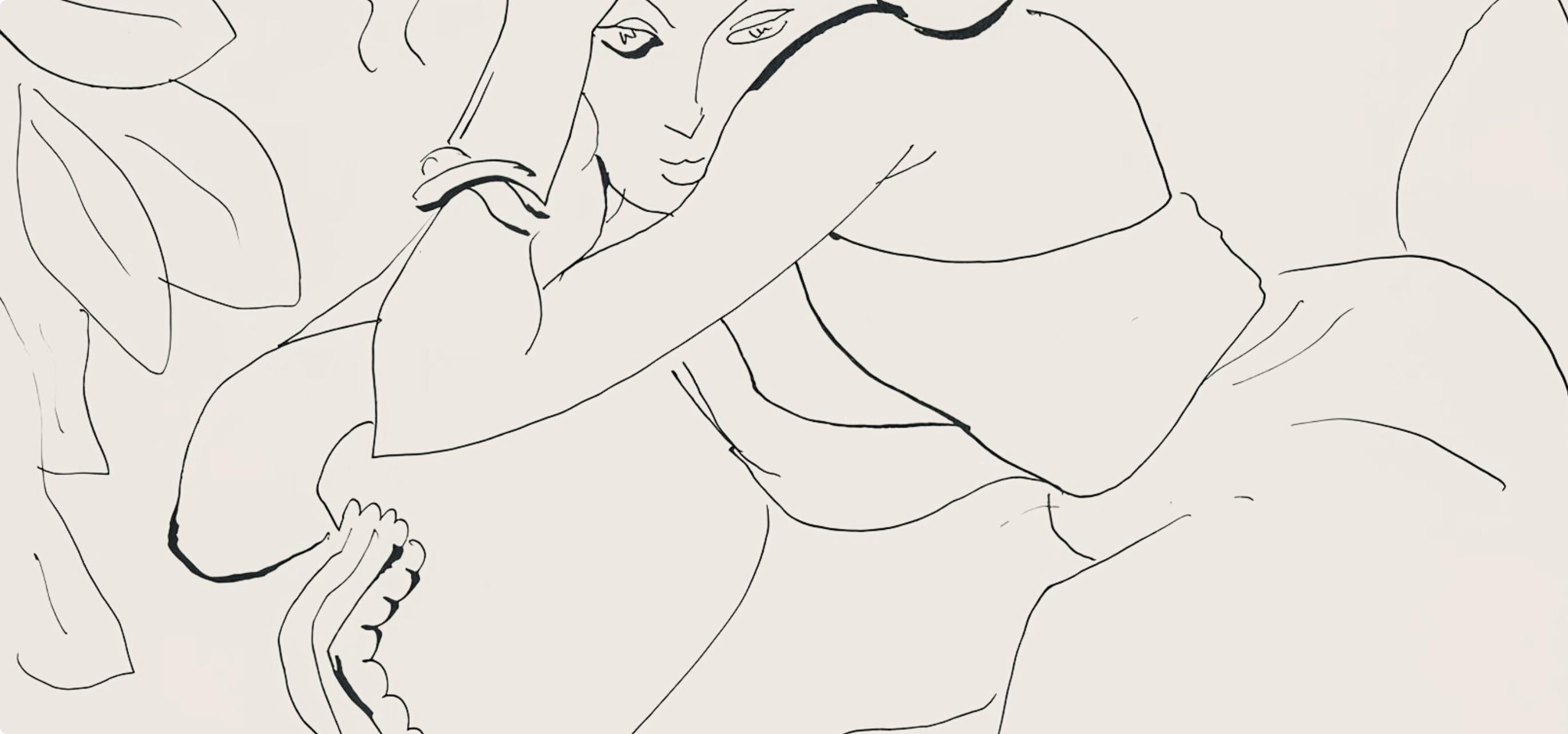 Henri Matisse, Série C, var. 8 (Duthuit 9), Henri Matisse, Dessins, Thèmes et variations, Limited Edition Lithograph