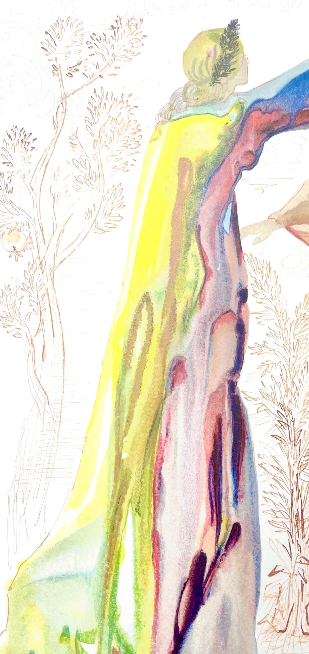 Salvador Dali, Fegefeuer XXVII (Field 189-200; Michler/Löpsinger 1039-1138), Die Göttliche Komödie, Signed, Limited Edition Woodcut