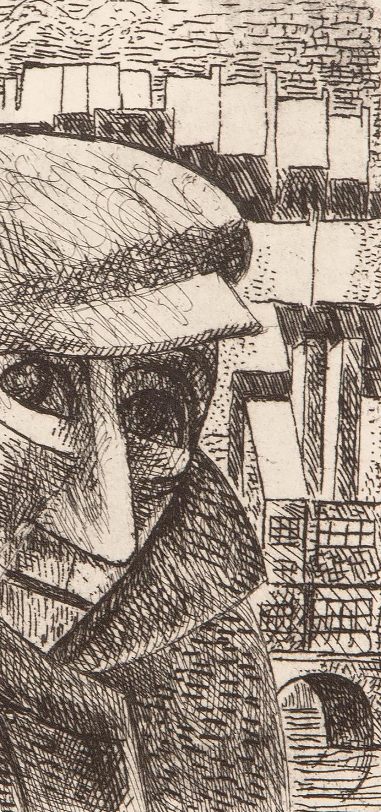 Marcel Gromaire, Composition, Vers un monde volage, Limited Edition Etching