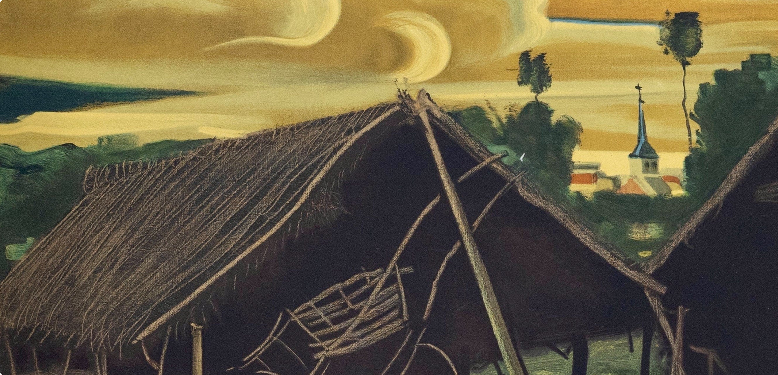 André Derain, Les deux hangars, André Derain, Collection Pierre Lévy, Limited Edition Lithograph