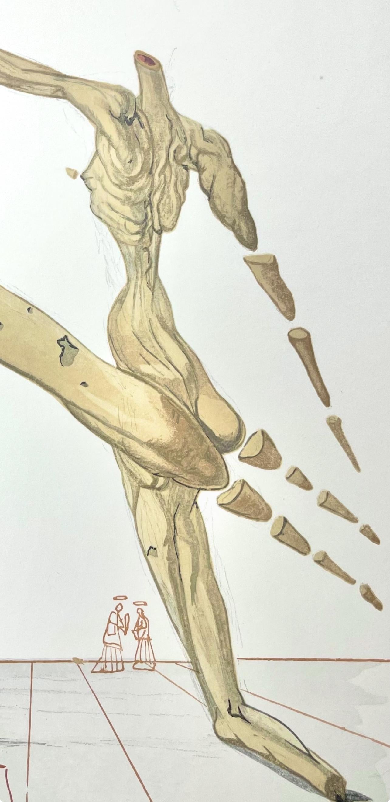 Salvador Dali, Hölle XXVIII (Field 189-200; Michler/Löpsinger 1039-1138), Die Göttliche Komödie, Signed, Limited Edition Woodcut