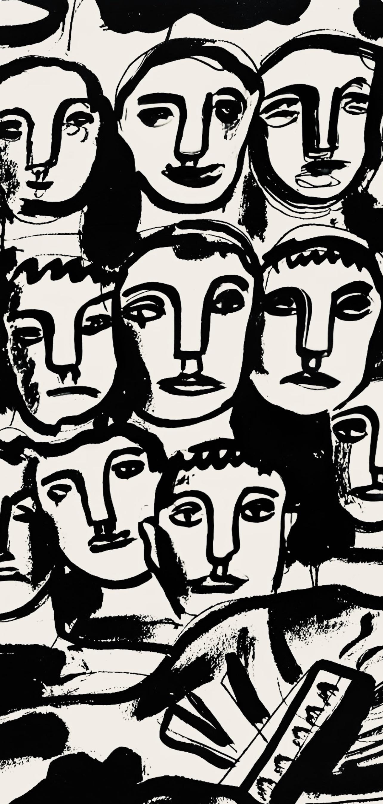 Fernand Léger, Composition, Levers de rideau sur la question du bonheur, Limited Edition Lithograph