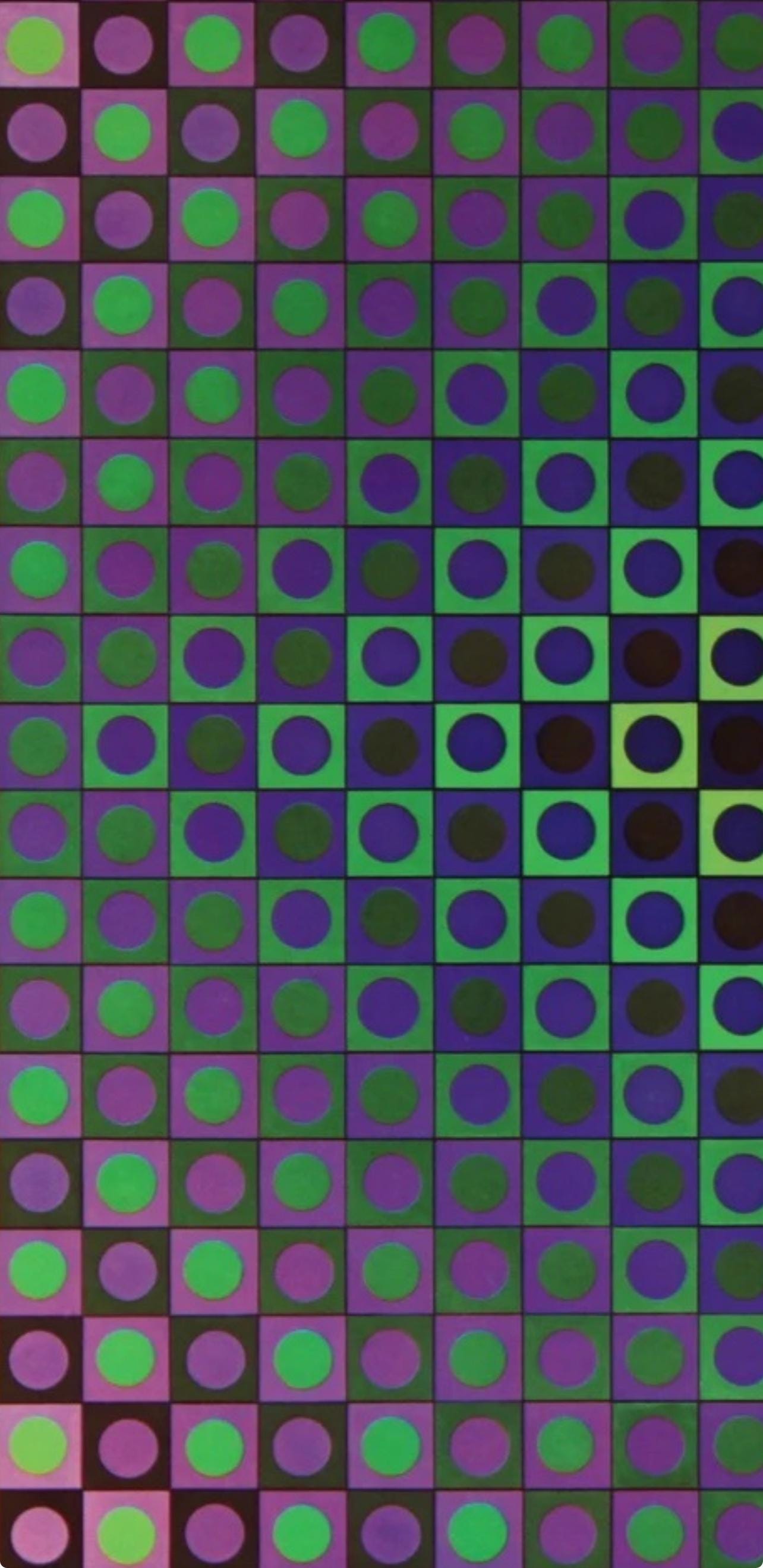 Victor Vasarely, Composition, Folklore Planétaire, Limited Edition Héliogravure