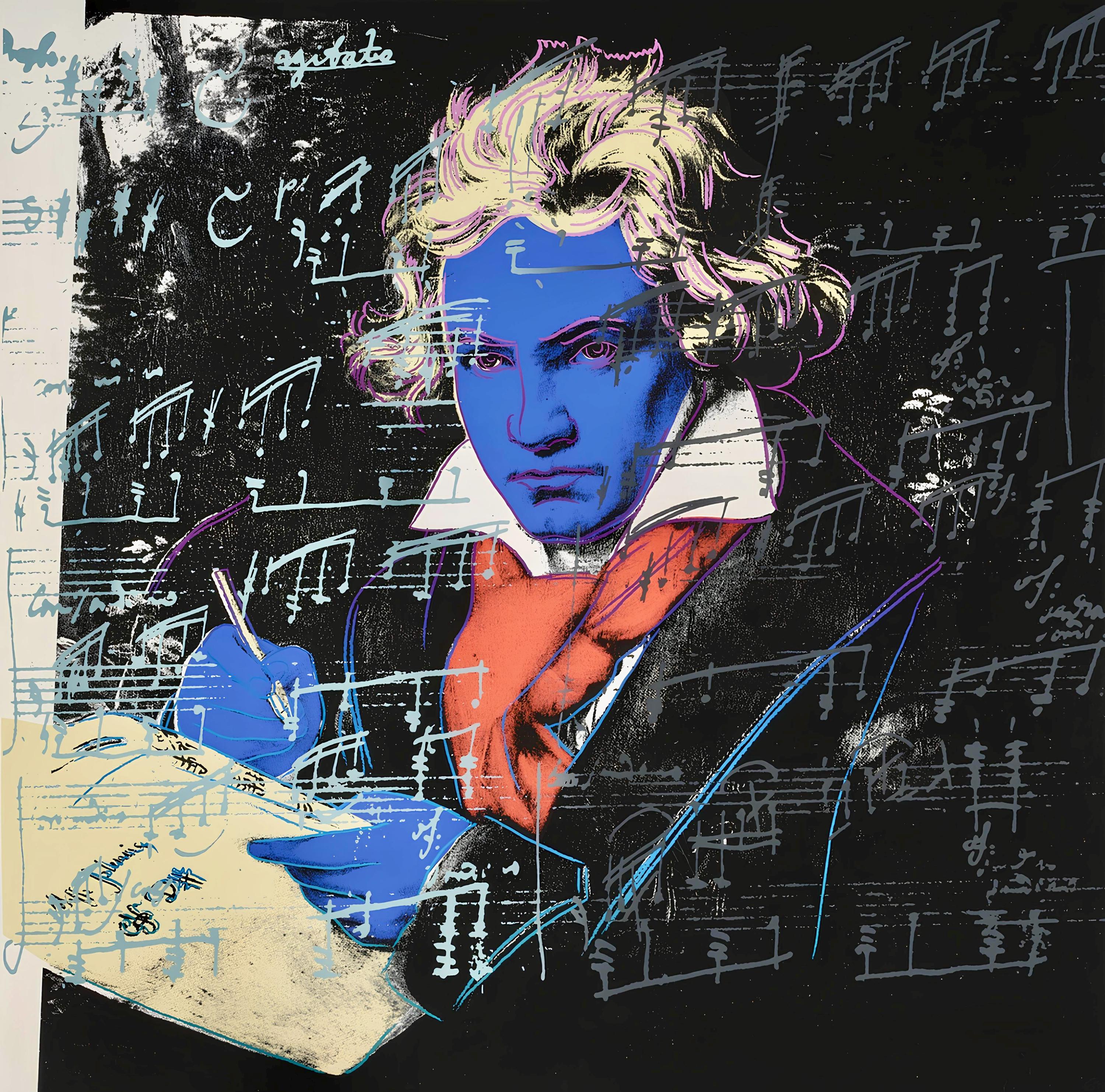 Andy Warhol, Beethoven, nº390, Official Limited Edition, Sunday B. Morning, Silkscreen