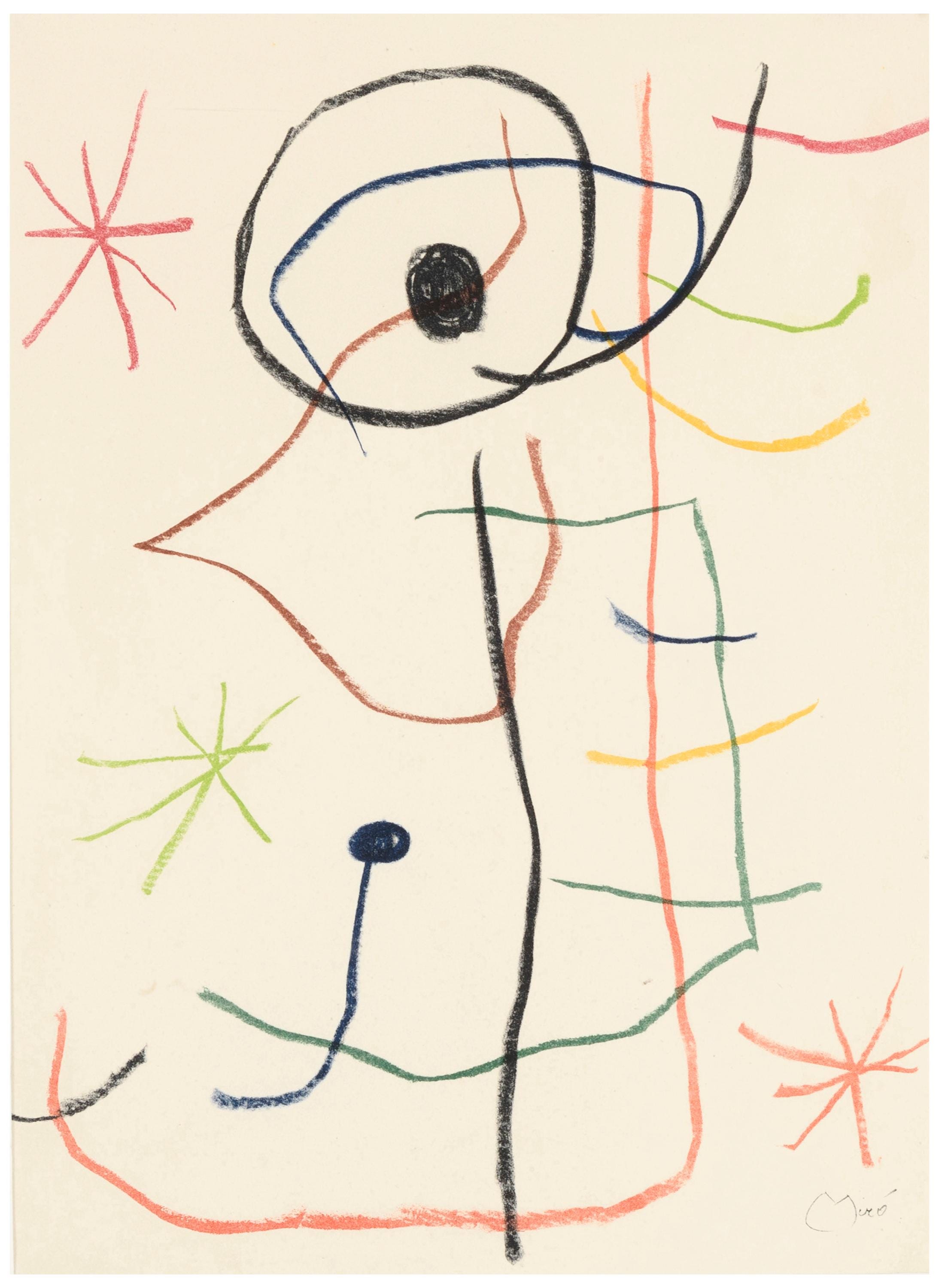 Joan Miró, Composition, Les Peintres mes amis, Limited Edition Lithograph