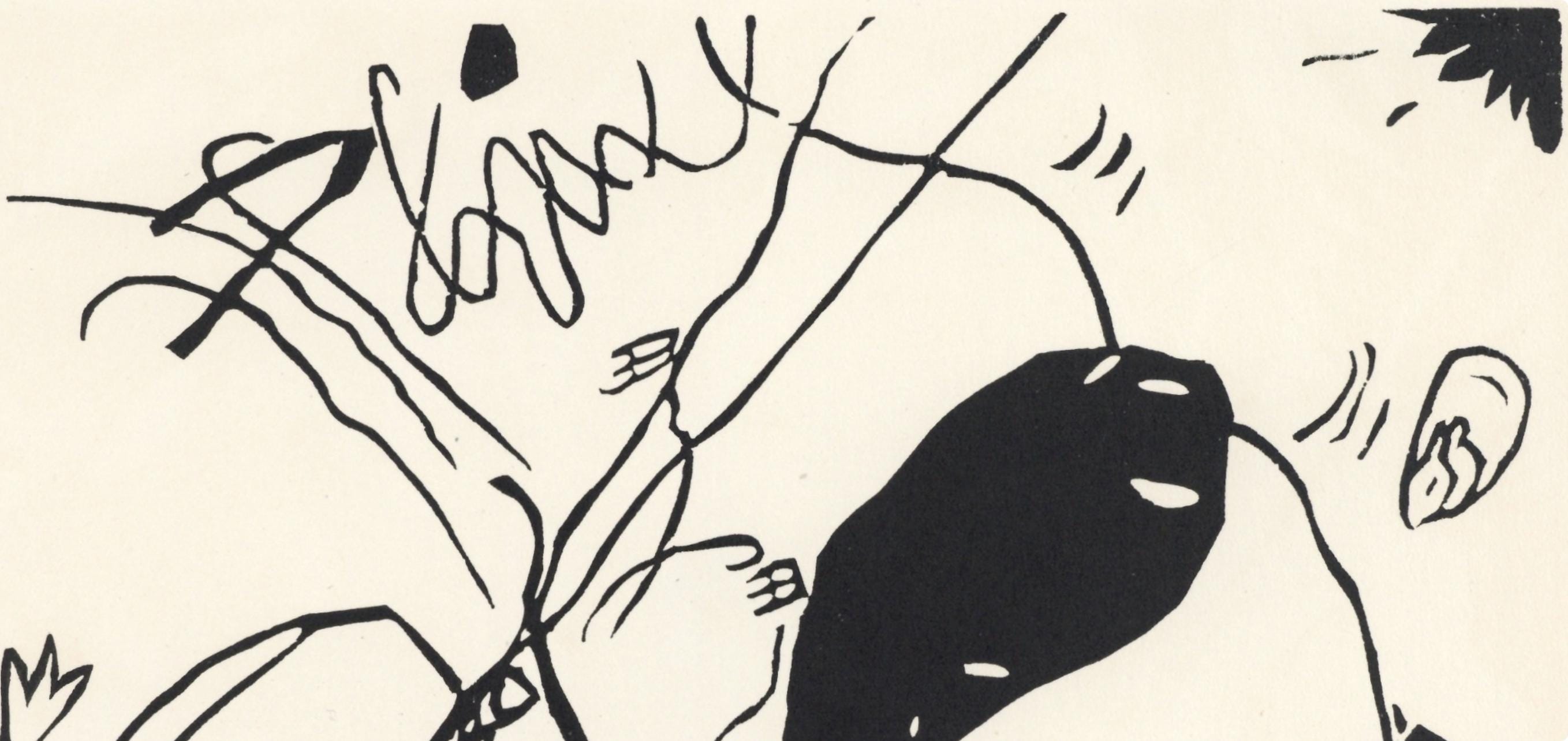 Wassily Kandinsky, Schwarzer Fleck (Roethel 145), XXe siècle, Limited Edition Woodcut