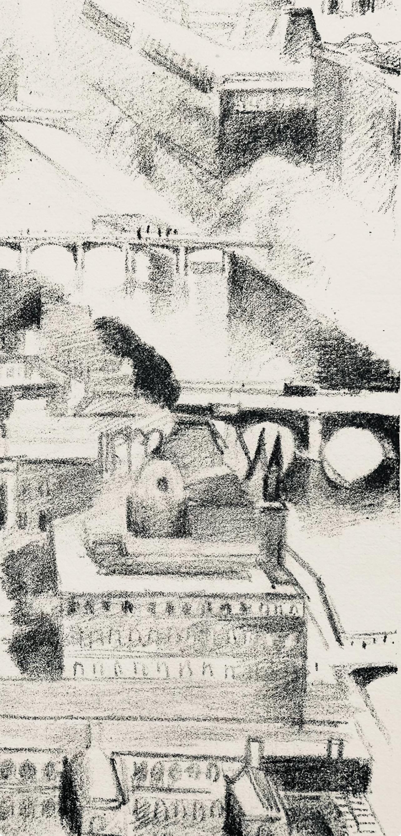 Robert Delaunay, La Seine aux quatre ponts (Habasque 720-728), Allo! Paris!, Limited Edition Lithograph