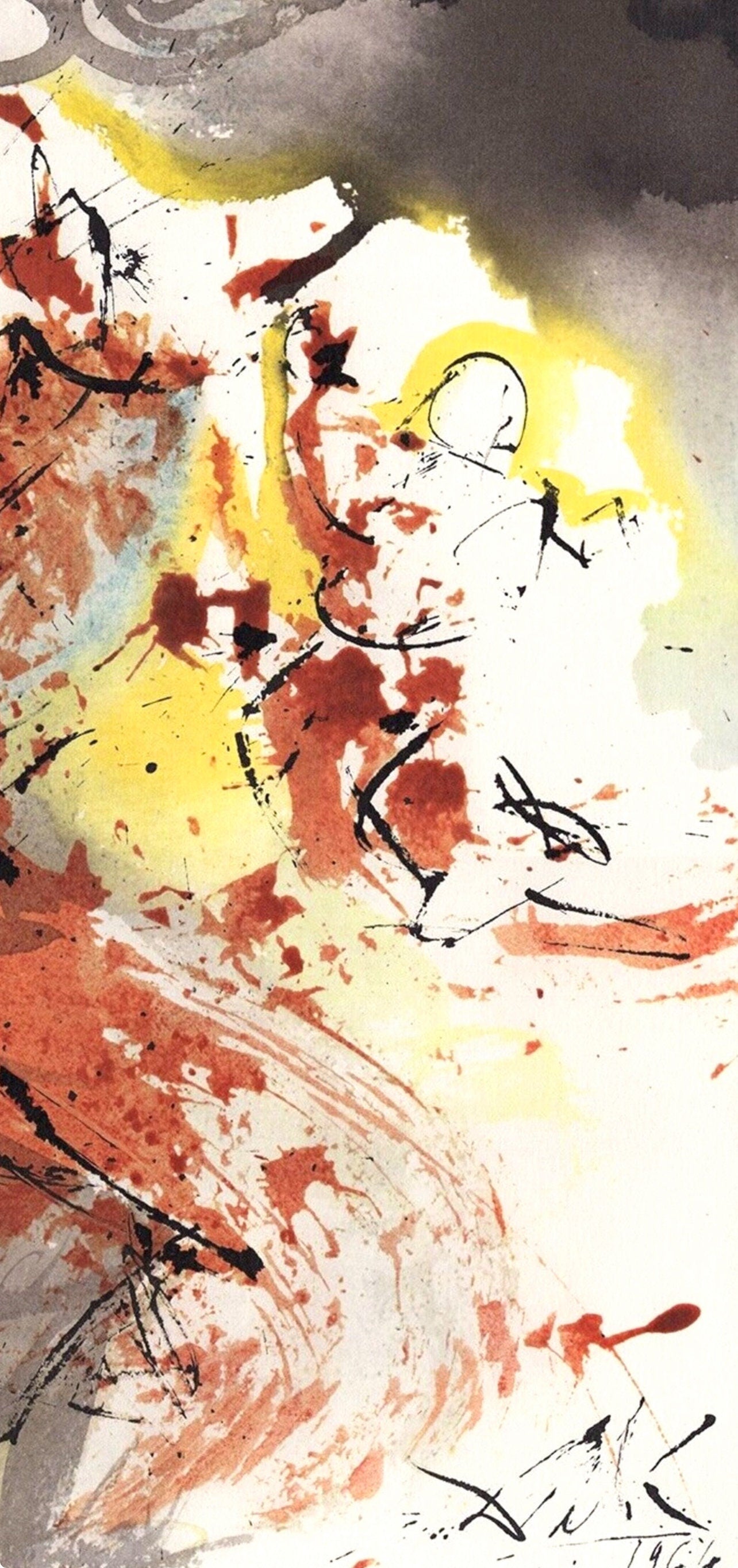 Salvador Dali, Composition (Michler/Löpsinger 1600; Field 69-3), Biblia Sacra, Limited Edition Lithograph