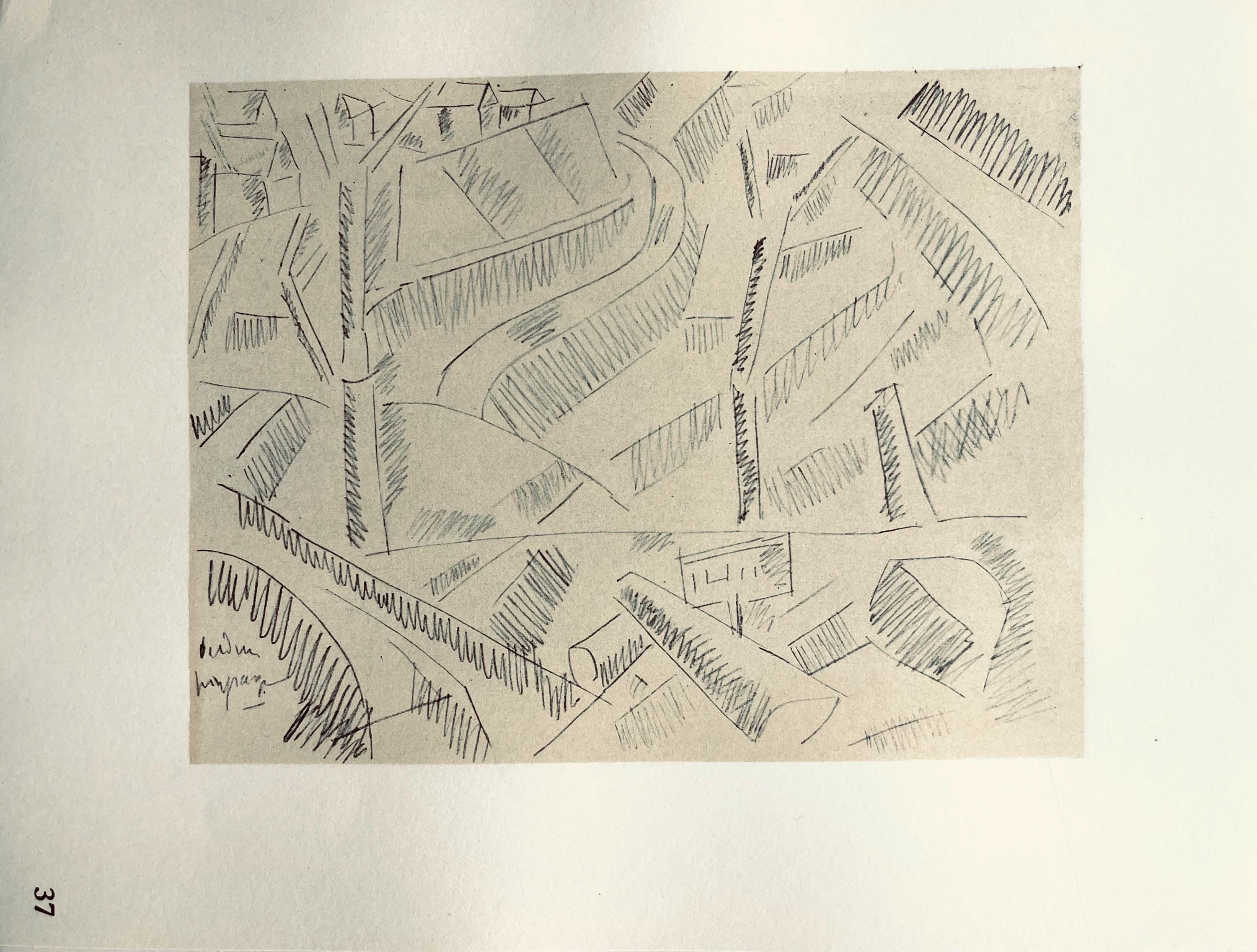 Fernand Léger, Paysage A Verdun, Fernand Léger, Dessins de Guerre, Limited Edition Lithograph