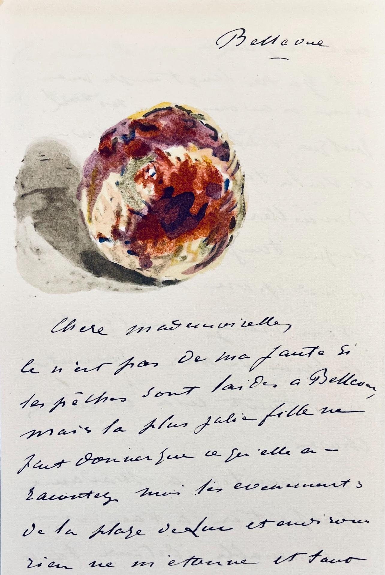 Édouard Manet, Composition, Édouard Manet, Letters with Aquarelles, Limited Edition Lithograph