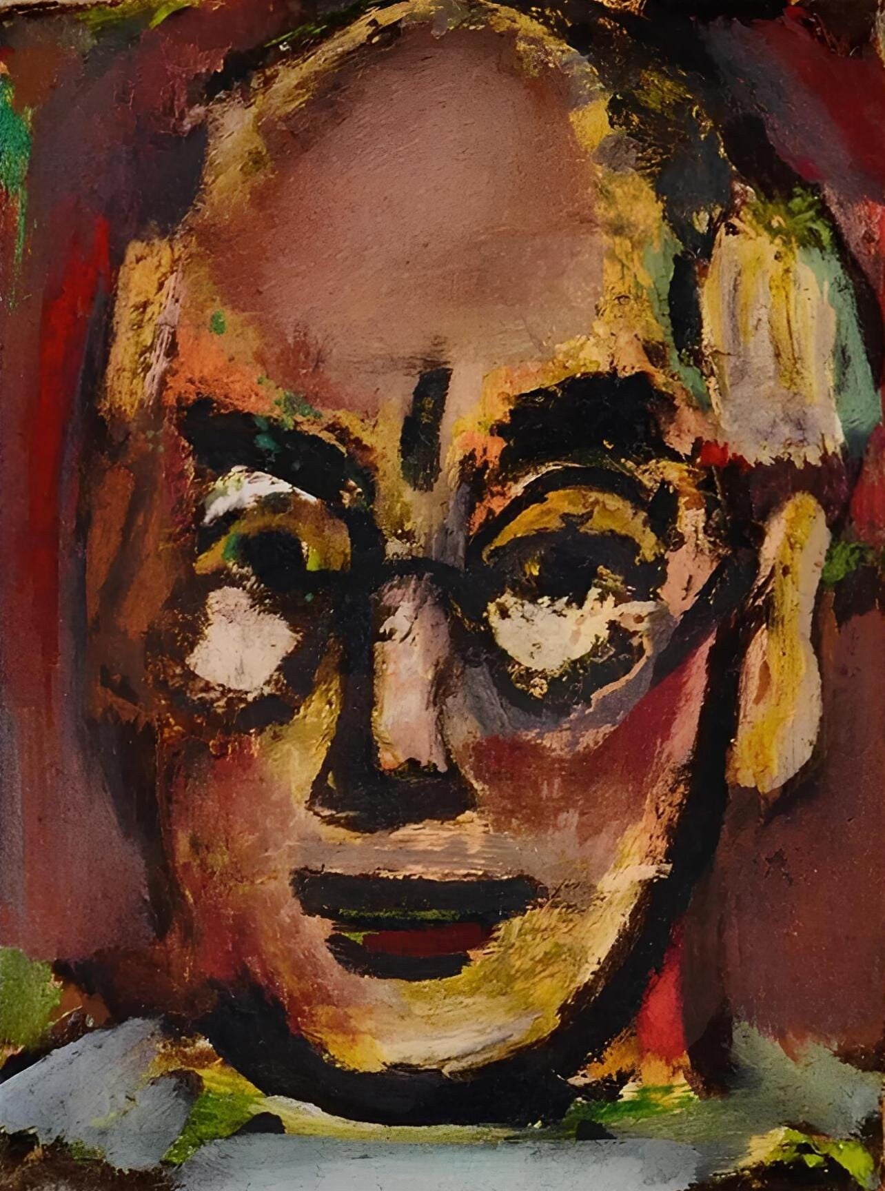 Georges Rouault, Composition, Visages, dix études de l'Atelier reproduites en fac-similés, Limited Edition Lithograph