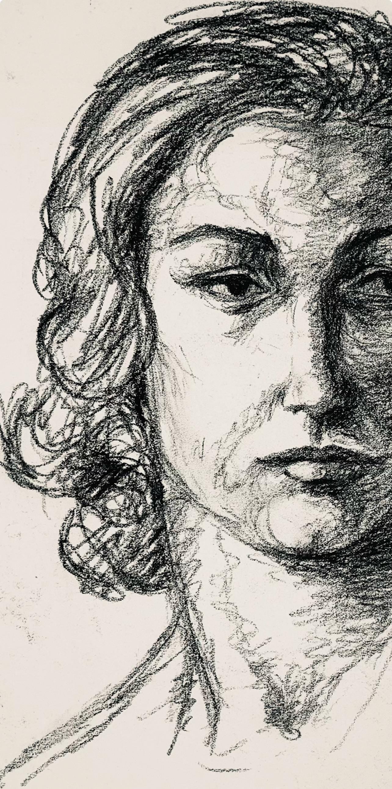 Ian Hornak, Renaissance Female Figure Study, 1963, Original Drawing