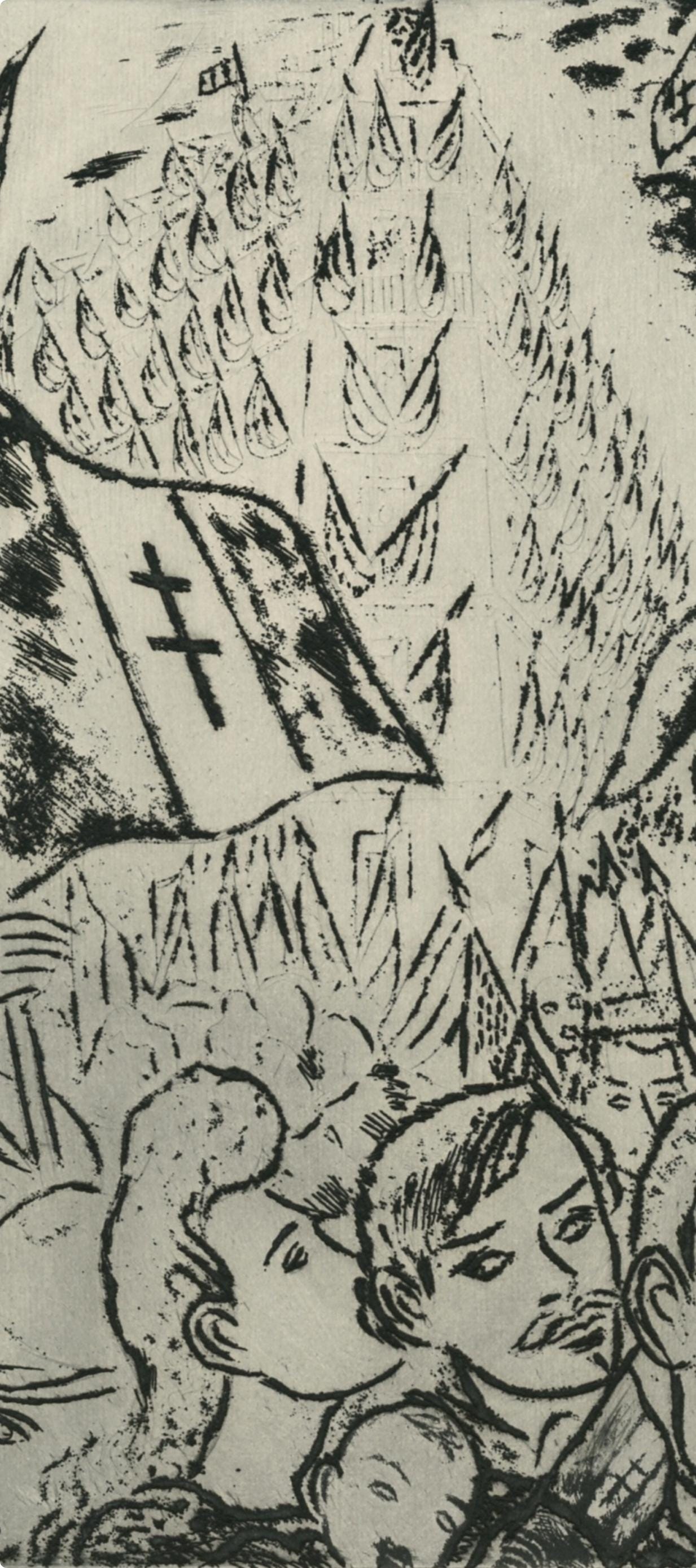 Louis Touchagues, Composition, Jours de gloire, Histoire de la libération de Paris, Limited Edition Etching
