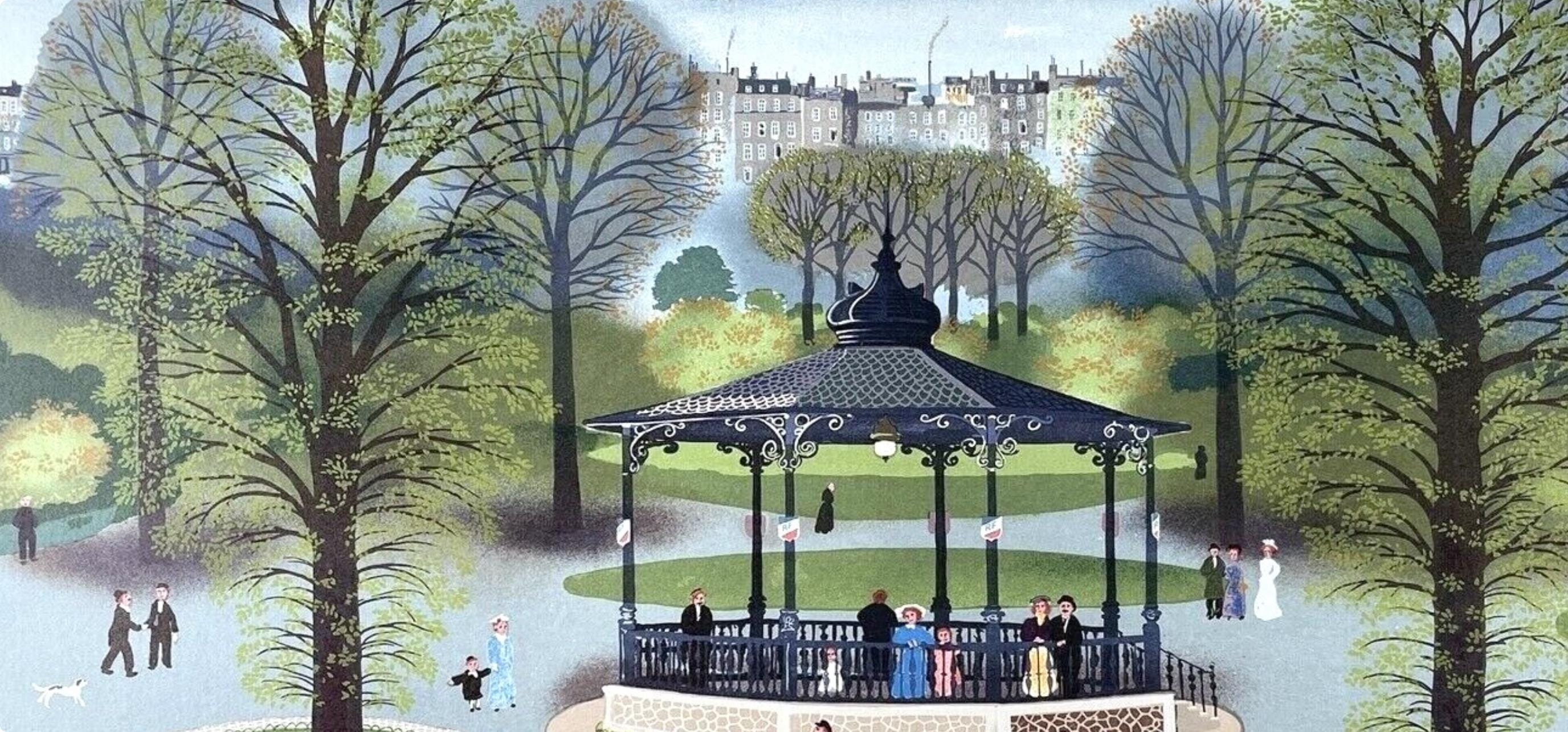 Michel Delacroix, Le Kiosque, Limited Edition Lithograph