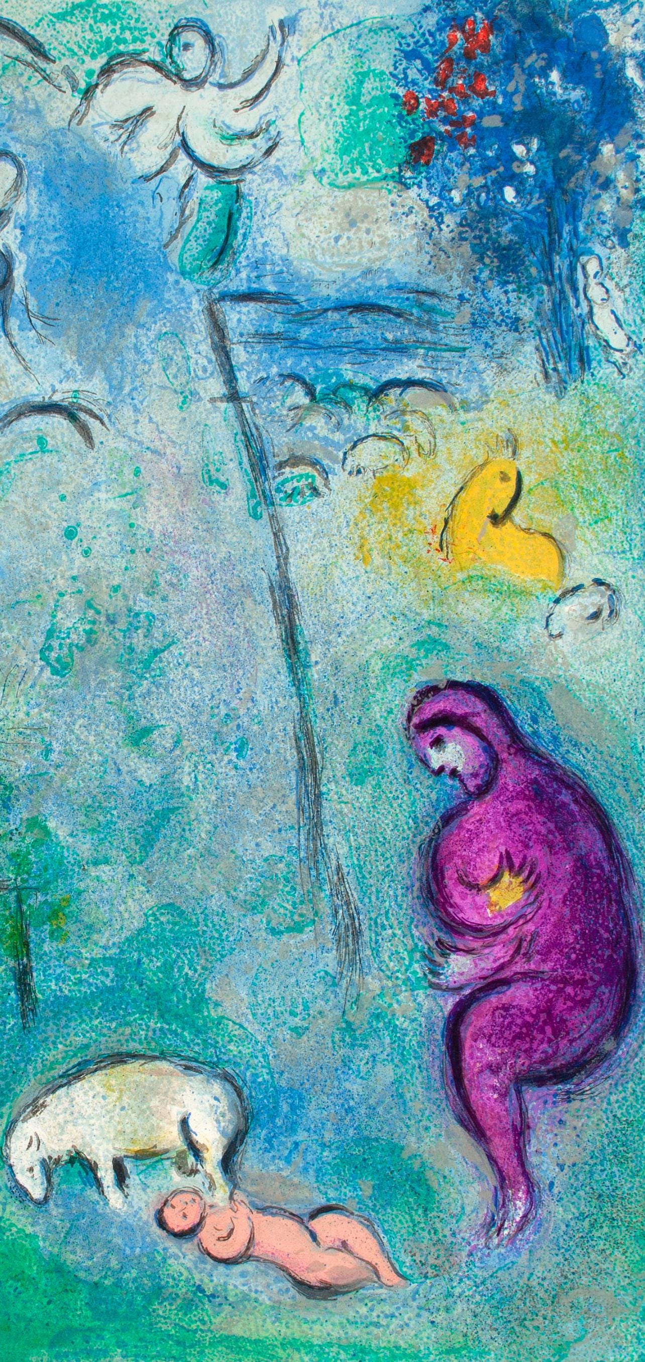 Marc Chagall, Découverte de Chloé par Daphnis, Daphnis et Chloé, Limited Edition Héliogravure