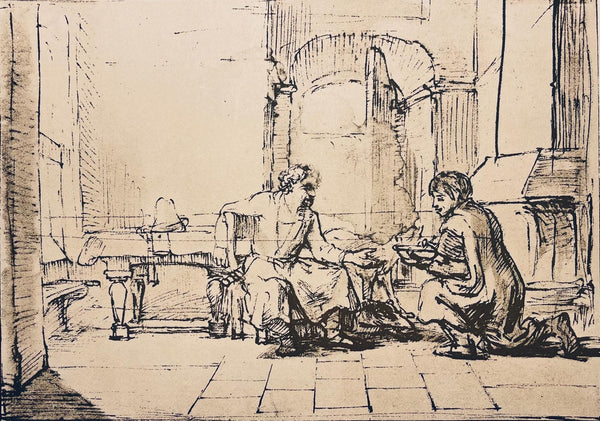 Rembrandt van Rijn, Esau Selling His Birthright, Rembrandt, Drawings from the Bible, Limited Edition Collotype
